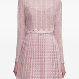 Abito midi plissettato in rosa Self-Portrait - donna 