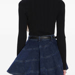Top con bottoni in pizzo in nero Self-portrait - donna 