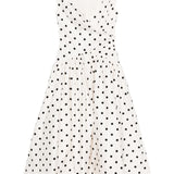 Abito midi a pois in avorio Self-Portrait - donna 