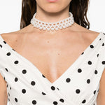 Abito midi a pois in avorio Self-Portrait - donna 