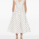 Abito midi a pois in avorio Self-Portrait - donna 