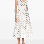 Abito midi a pois in avorio Self-Portrait - donna 