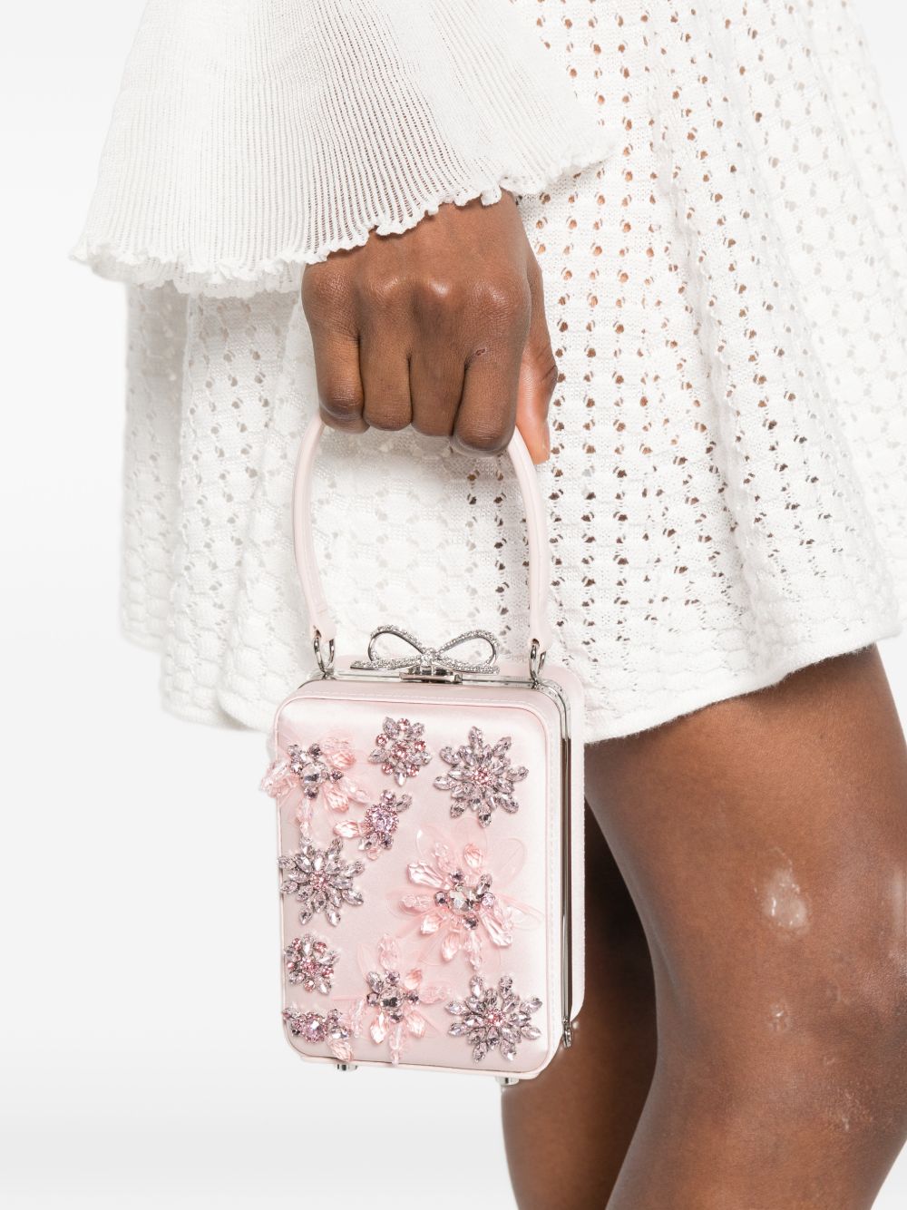 Borsa a mano con decorazione in avorio Self-Portrait - donna 