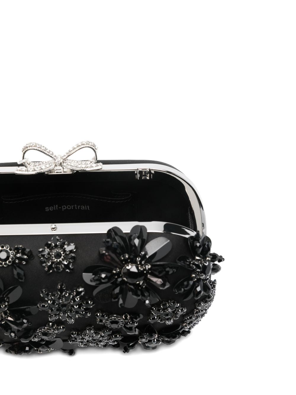Clutch con decorazione in nero Self-Portrait - donna 