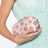 Clutch con decorazione in rosa Self-Portrait - donna 