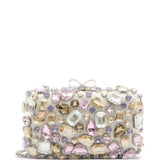 Clutch con cristalli in multicolor Self-Portrait - donna 