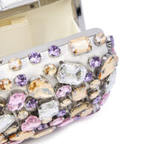 Clutch con cristalli in multicolor Self-Portrait - donna 