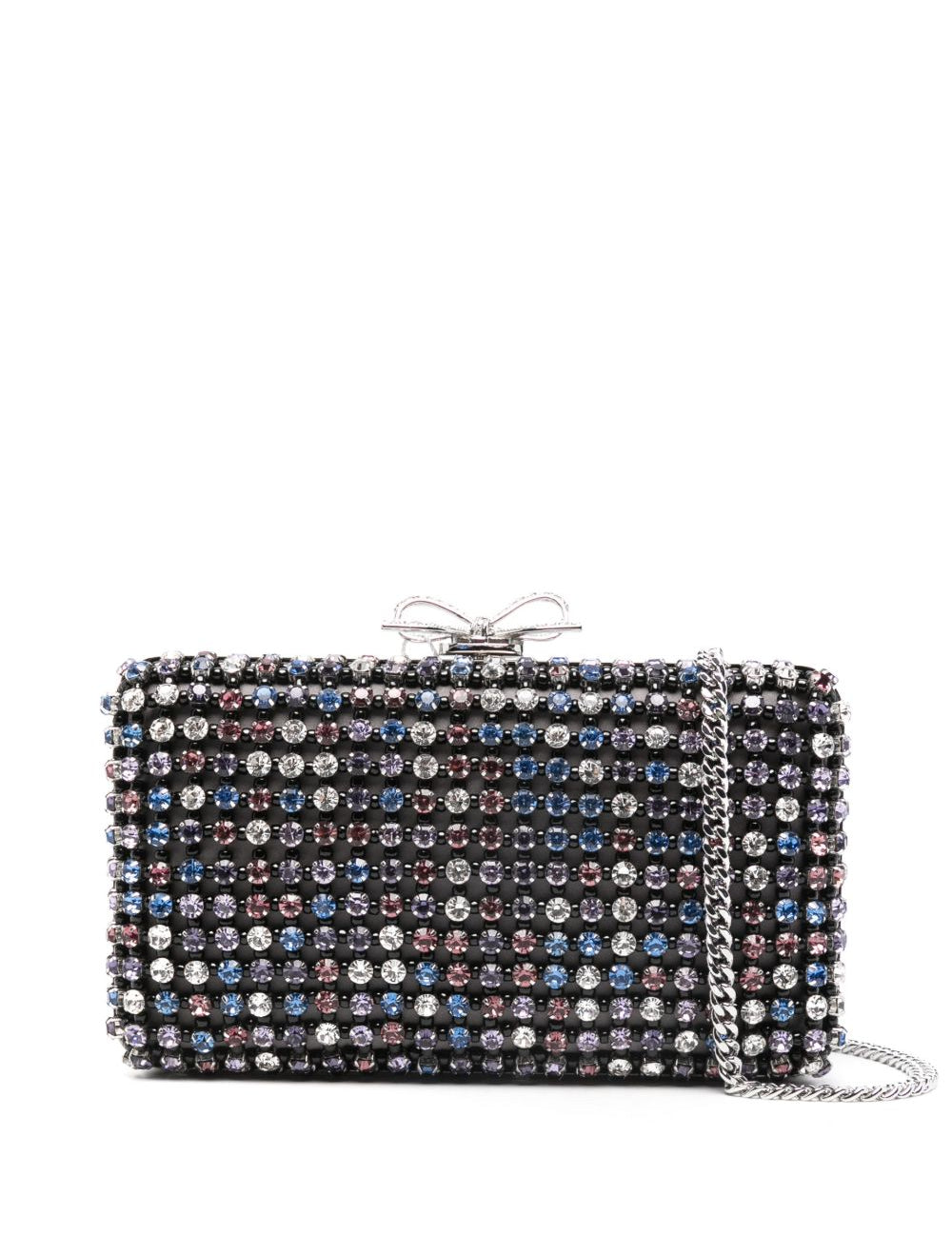 Clutch con cristalli in nero Self-Portrait - donna 