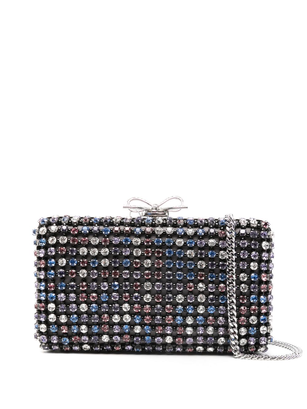 Clutch con cristalli in nero Self-Portrait - donna 