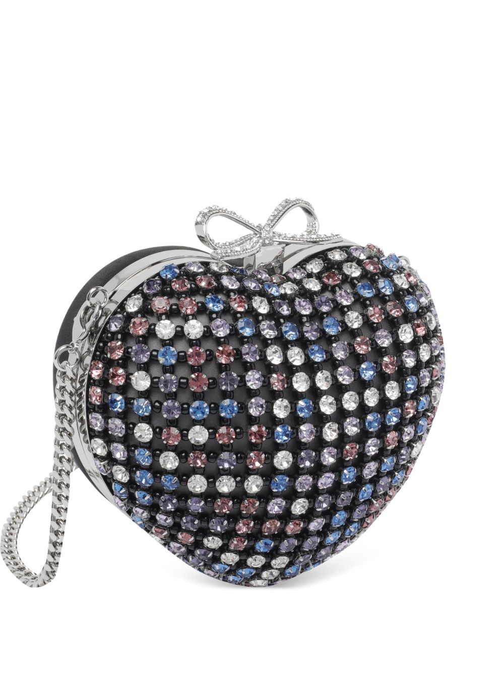 Clutch a cuore in nero Self-Portrait - donna 