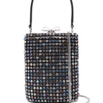 Borsa mini con cristalli in nero Self-Portrait - donna 