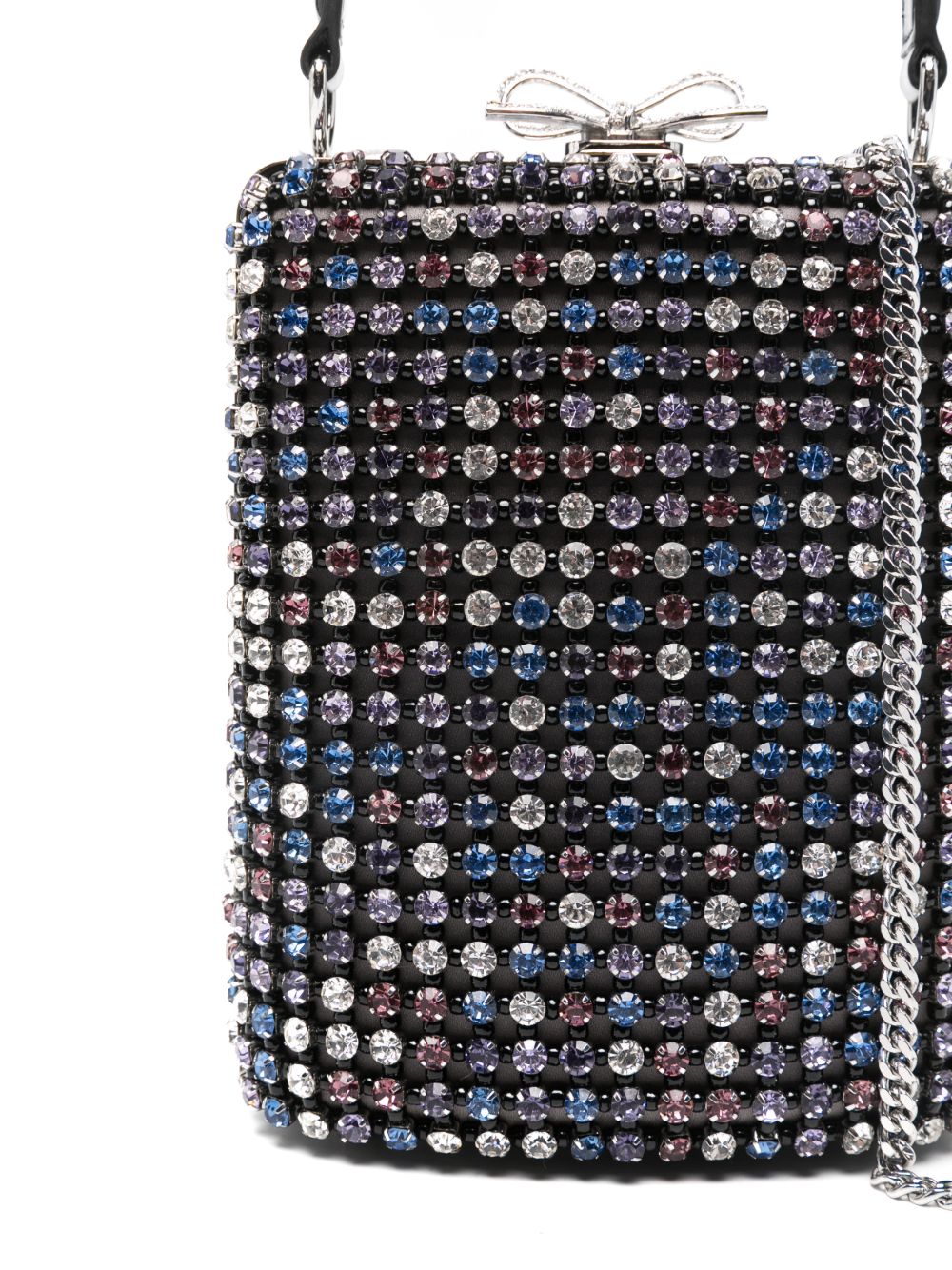 Borsa mini con cristalli in nero Self-Portrait - donna 