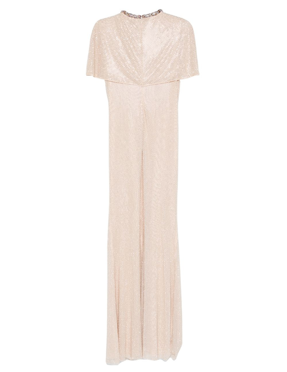 Abito lungo drappeggato con decorazione in beige Self-Portrait - donna 