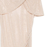 Abito lungo drappeggato con decorazione in beige Self-Portrait - donna 