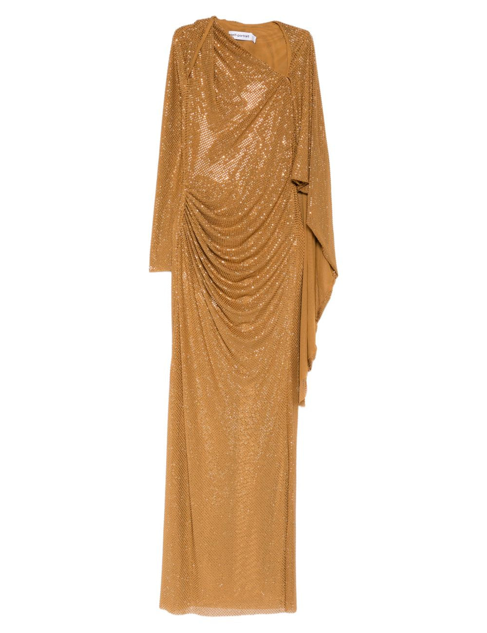 Abito lungo con strass in oro Self-Portrait - donna 