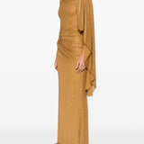 Abito lungo con strass in oro Self-Portrait - donna 