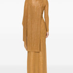 Abito lungo con strass in oro Self-Portrait - donna 