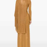 Abito lungo con strass in oro Self-Portrait - donna 