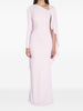 Abito lungo asimmetrico in rosa Self-Portrait - donna