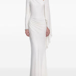 Abito lungo asimmetrico in bianco Self-Portrait - donna 
