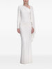Abito lungo asimmetrico in bianco Self-Portrait - donna