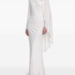 Abito lungo asimmetrico in bianco Self-Portrait - donna 
