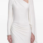 Abito lungo asimmetrico in bianco Self-Portrait - donna 