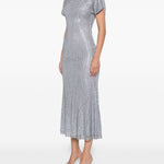 Abito midi con strass in azzurro Self-Portrait - donna 