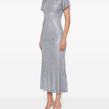 Abito midi con strass in azzurro Self-Portrait - donna 