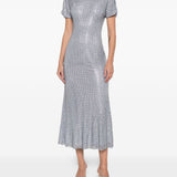 Abito midi con strass in azzurro Self-Portrait - donna 
