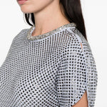 Abito midi con strass in azzurro Self-Portrait - donna 