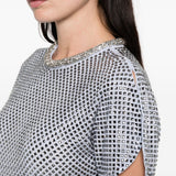 Abito midi con strass in azzurro Self-Portrait - donna 