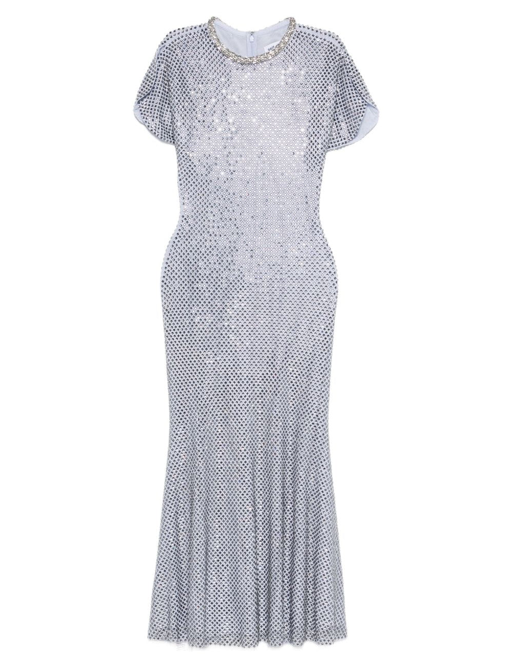 Abito midi con strass in azzurro Self-Portrait - donna 