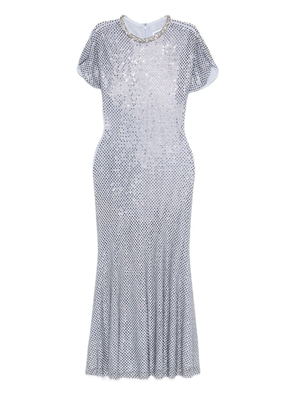 Abito midi con strass in azzurro Self-Portrait - donna 