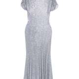 Abito midi con strass in azzurro Self-Portrait - donna 