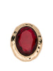 Self-portrait red crystal earrings - women