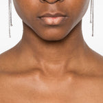 Orecchini a fiocco con cristalli in argento Self-portrait - donna 