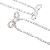 Orecchini a fiocco con cristalli in argento Self-portrait - donna 