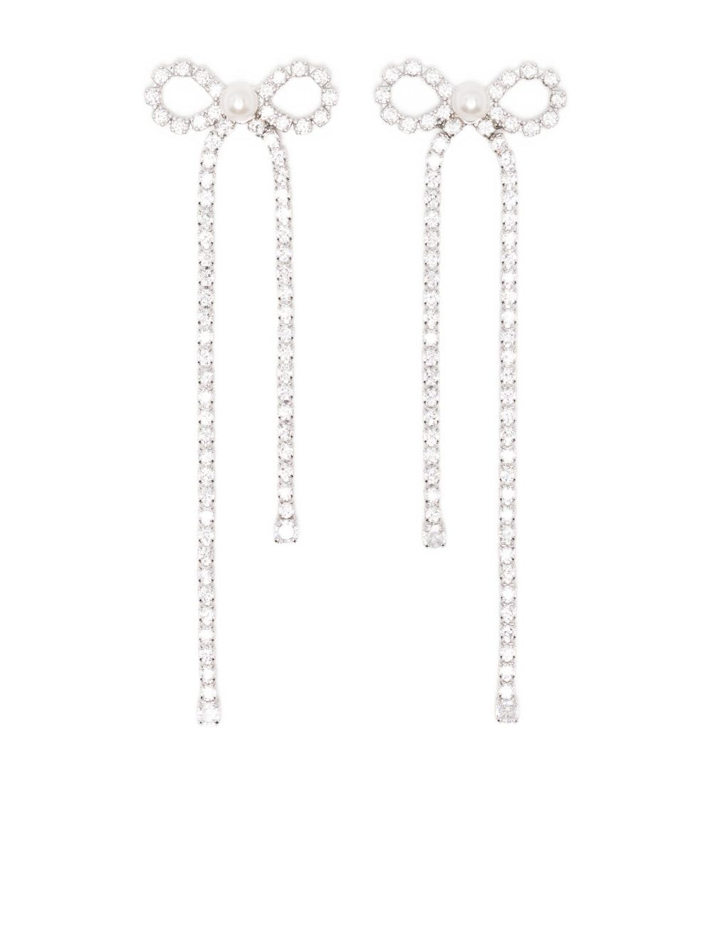 Orecchini a fiocco con cristalli in argento Self-portrait - donna 