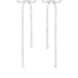 Orecchini a fiocco con cristalli in argento Self-portrait - donna 