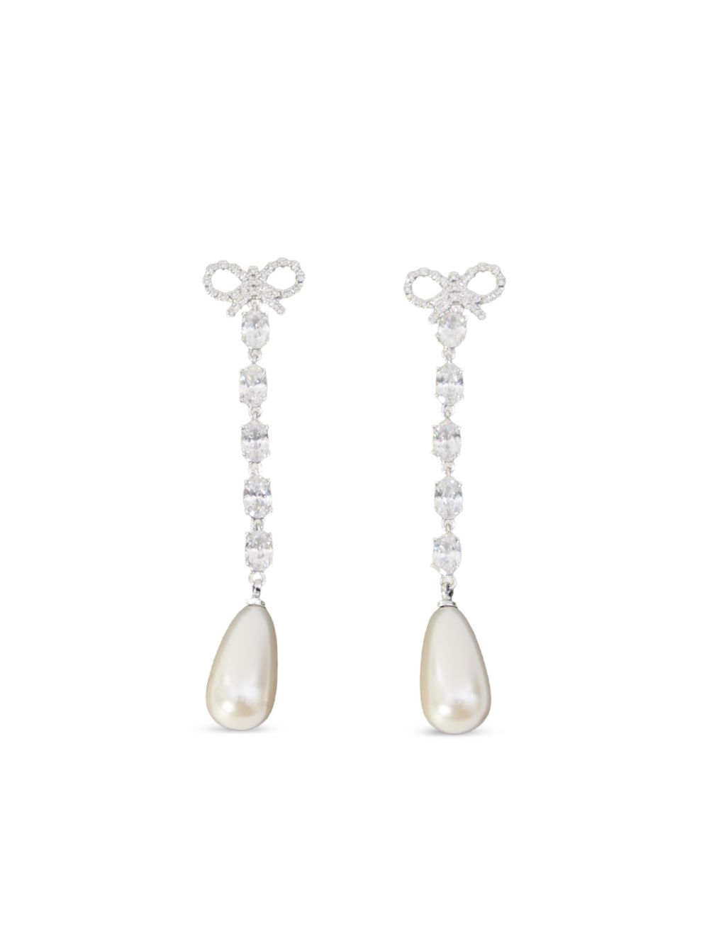 Orecchini pendenti con fiocco in argento Self-portrait - donna 