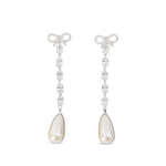 Orecchini pendenti con fiocco in argento Self-portrait - donna 