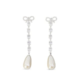 Orecchini pendenti con fiocco in argento Self-portrait - donna 