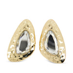 Orecchini martellati con cristalli in oro Self-portrait - donna 