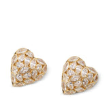 Orecchini a cuore con cristalli in oro Self-portrait - donna 