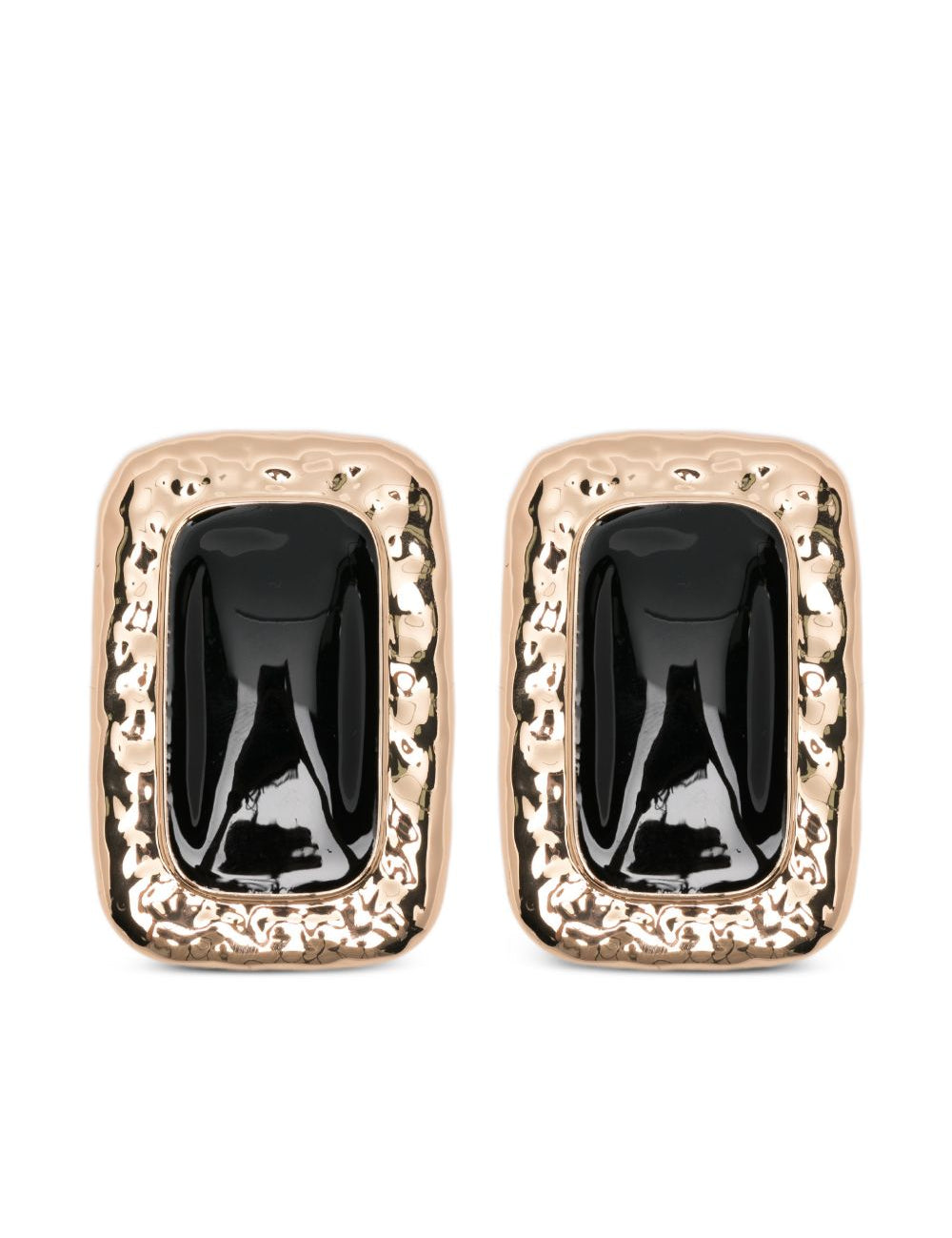 Orecchini martellati con cristalli in oro Self-portrait - donna 