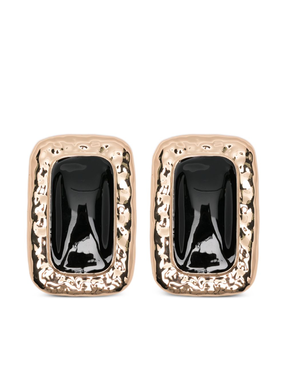 Orecchini martellati con cristalli in oro Self-portrait - donna 