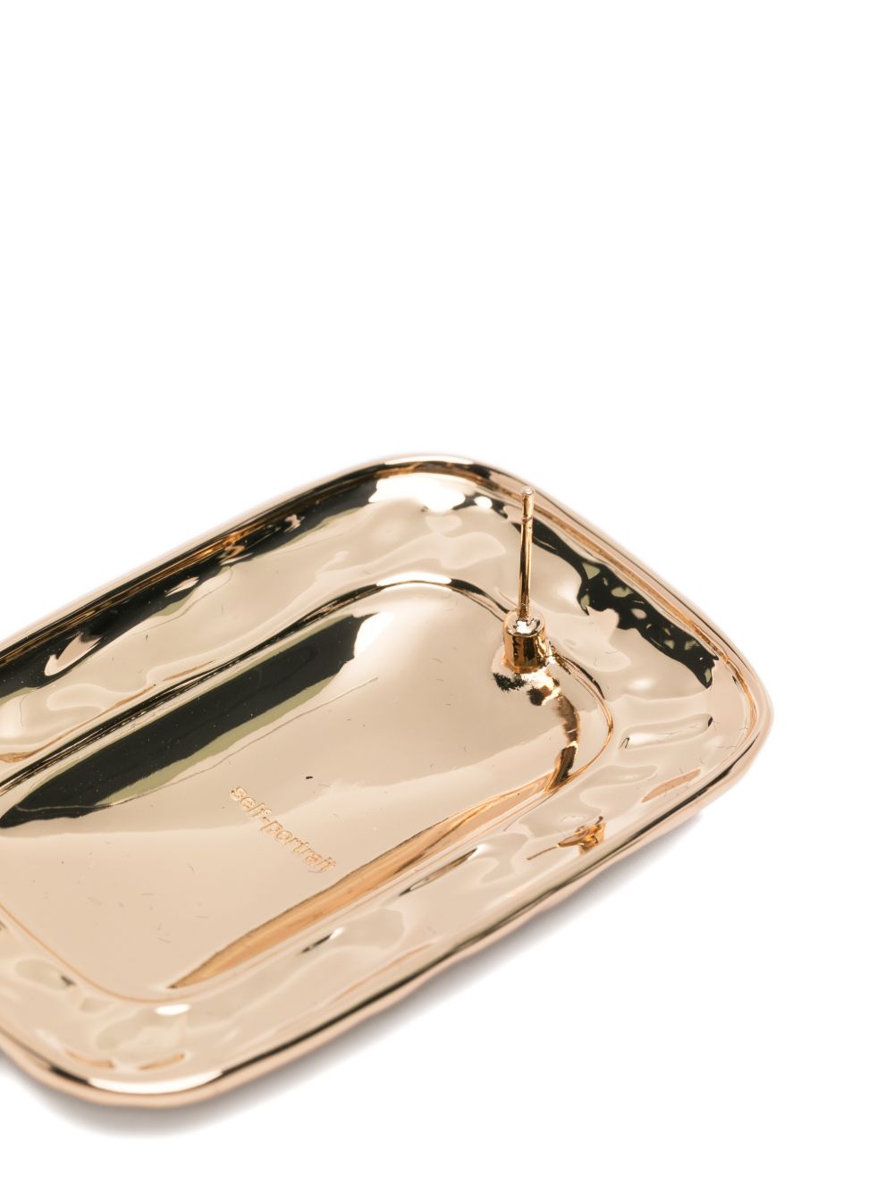 Orecchini martellati con cristalli in oro Self-portrait - donna 