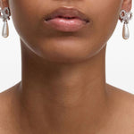 Orecchini con fiocco e perla in argento Self-portrait - donna 