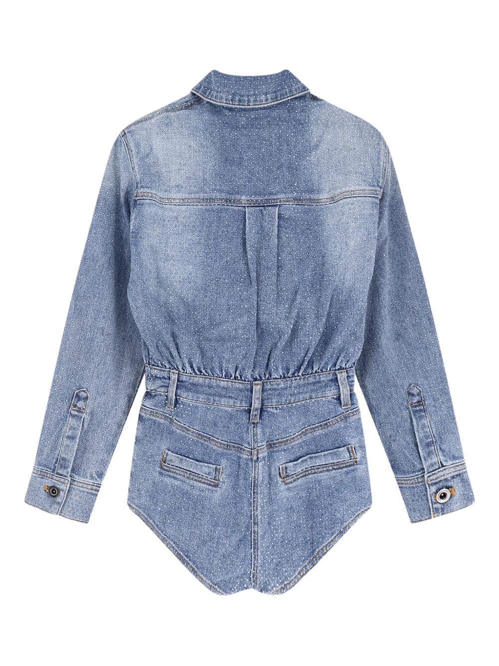 Tuta in denim con cristalli in blu Self-portrait - donna 
